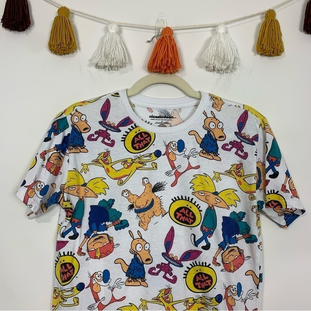 Nickelodeon 90s Cartoon Characters Graphic T-Shirt Size Small - Picture 3 of 8